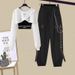 Women's Autumn Three Piece Set Short Sweatshirt Vest Loose Jogger Cargo Pants New Style Clothing_ecoleips.com