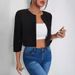 Women's Clothing Fashion Casual Temperament Commuter Niche Top Round Neck Jacket _ecoleips.com