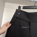 Dark Gray Low Waisted Straight Leg Casual Pants Women's Korean Style Woolen Button Loose Slimming Floor Length Wide Leg Spring 2026_ecoleips.com