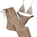 Women's 3-Piece Bikini Set Halter Neck Long Dress Stylish Beachwear Trendy Swimwear_ecoleips.com