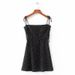 Cross-border 2018 Summer French Floral Print Spaghetti Strap Off-Shoulder Short Slim-Fit Backless Dress For Women_ecoleips.com