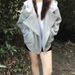 2025 Autumn New Gray Hooded Sweatshirt For Women Korean Style Casual Baseball Jacket Fleece Hoodie Top_ecoleips.com