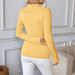"The Rebel Pearl Sweater: Viscose V-Neck With Asymmetric Pearl Accents – Streetwise & Sculpted (S-L, Sunbeam Yellow)_ecoleips.com
