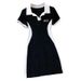 Plus Size Girl Outfit Women's New Summer Versatile Slimming Color Block Design Tummy Covering Dress_ecoleips.com