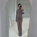 2024 Autumn Winter New European And American Foreign Trade Sexy Waist Slimming Solid Color Long Elegant_ecoleips.com
