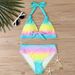 Women's Clothing New Colorful Printed Swimsuit Triangle Bikini Set Plus Size Two Piece Polyester Spring Autumn Summer Winter_ecoleips.com