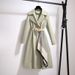 Women's Trench Coat – Oversized Mid-Length Jacket With Belt & Scarf, Lightweight Polyester Coat For Spring & Fall (S-4XL, 3 Colors)_ecoleips.com