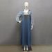 Modest Abaya Dress Elegant Muslim Dress Floral Sequins & Satin Panels For Special Occasions– Modest Long-Sleeve Maxi Dress With Comfortable Fabric_ecoleips.com