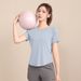 Professional Women's Running Tracksuit Breathable Quick Drying Short Sleeved Summer Style Fitness Wear High End Yoga Wear_ecoleips.com