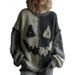 Thick Knit Fabric 3D Digital Print Men's And Women's Crew Neck Sweatshirt Striped Top Women's Sweatshirt_ecoleips.com
