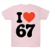 Meme I Love 67 Printed T Shirt For Women Streetwear Short Sleeve Round Neck Tops Womens T-Shirt Casual Clothing_ecoleips.com
