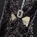 Women’s Clothing Glittery Look Elegant Temperament Party Dress Sequin Sexy Waist Revealing Square Ring Hollow Beaded Dress_ecoleips.com