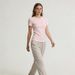 American-style Spicy Girl Short-sleeve T-shirt For Women, 2026 New Spring And Autumn Collection, Pink Round-neck,_ecoleips.com
