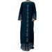 2025 New Style Hotfix Rhinestone Pattern Muslim Dress Plus Size Women's Long Robe W-028 Solid Color_ecoleips.com