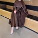Women's Clothing Women's Muslim Pearl Chain Daily Commuter Cape Robe_ecoleips.com