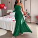 Foreign Trade Cross-border European And American Women's Clothing 2025 Off-shoulder Dress_ecoleips.com