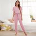 Voya Women's Minimalist Home Clothing Fashion Set For Summer Can Be Worn As A Casual Two-piece Set For Women_ecoleips.com