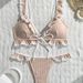Women's Clothing Women's Sexy Tie-Up Solid Color Swimsuit Style Two Piece Bikini Style Beach & Pool Ready_ecoleips.com
