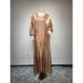Modest Muslim Fashion Shiny Satin Silk Dress With Bubble Beads Solid Color Two-Piece Set_ecoleips.com