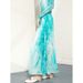 Verve Muslim Pleated New Fashionable Elastic Printed Top Stylish Slimming Skirt Two-Piece Set_ecoleips.com