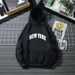 2025 Loose Fit Printed Pocket Hoodie Street Style Fleece-Lined Hooded Sweatshirt For Men And Women Students_ecoleips.com