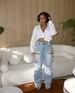 Women's Clothing Hollow Diamond Overalls Multi Pocket Stretch Jeans For Women_ecoleips.com