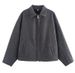 Women’s Casual Zip-Up Jacket – Lightweight Polyester Blend With Stand Collar (S-L, Earth Tones, EU/US Versatile Layering Essential)_ecoleips.com
