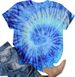 Tie Dye T Shirts For Women Rainbow Shirts Funny Short Sleeve Tops_ecoleips.com