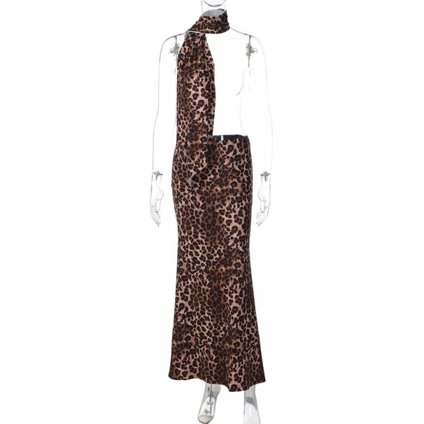 2025 Autumn Winter New Fashion Printed Slim Fit Leopard Print Skirt For Women Wholesale_ecoleips.com