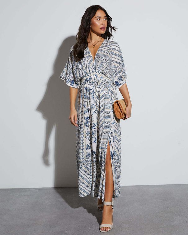 2025 Foreign Trade Women's Fashion European And American Cross-Border Spring Summer Printed Long Short Sleeve_ecoleips.com