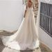 Long Sleeved Lightweight Wedding Dress Mori Style New Simple Ethereal Dreamy Hepburn V Neck Short Train Slimming Women's Clothing Party Wear_ecoleips.com
