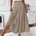 Women's Clothing Small Floral Three Layer Splicing Long Skirt High End Women's A Line Skirt_ecoleips.com
