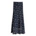 Korean Style Floral Print Midi Skirt for Women Slimming A-Line Silhouette Summer Style Flowy Fishtail Long Skirt_ecoleips.com