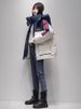 Popular Color-blocked Down Jacket For Petite Women, New Winter Style, Hooded, Loose, Fashionable, Thickened Coat_ecoleips.com