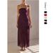 Women's Clothing Elegant Sexy Tube Top Hip Mesh Splicing Solid Color Dress Long_ecoleips.com