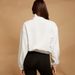 Voya Women's European And American White Pullover Hoodie, High Weight Cotton Fabric, Lazy Style,half Zipper Design, Medium To Long Length, Inner Layer_ecoleips.com