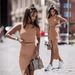 European American Foreign Trade Set: Solid Color Round-neck Tank Top And Side-slit Skirt Two-piece Set For Women_ecoleips.com