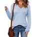 European And American Women's Long Sleeved V-neck Knitted Sweater_ecoleips.com