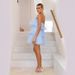 Sexy Backless Tiered Strapless Dress - Summer Party Cocktail Midi Dress For Women, Stretchy Polyester High Waist Bodycon Dress_ecoleips.com