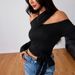 Voya Women's 2026 Spring/Summer New Street Trendy T-shirt Irregular Design Long Sleeve Top_ecoleips.com