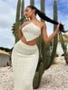 Women's Clothing New Irregular Sexy Knitted Sweater Camisole Vest Women's Elastic Hip Skirt Suit_ecoleips.com