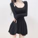 Korean Dongdaemun Women's Fashion Dress Slimming Pleated Mini Skirt Two Piece Set Cardigan Included 2021 Style_ecoleips.com