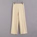 Women's Straight Leg Trousers Simple Drape Design Solid Color Commuter Style Formal Dress Pants American Fashion_ecoleips.com