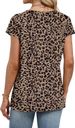 WIHOLL Womens Summer Tops Cap Short Sleeve Shirts Button Down Blouses U Neck T Shirts Fashion Clothing_ecoleips.com