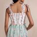 Women's Bohemian Floral Maxi Dress With Tie-Shoulder Ruching, Layered Mid-Length Dress, Flowing And Color-Block Design_ecoleips.com