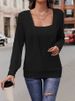 Women's Tops, Multiple Colors, Short Sleeve, Round Neck, Cotton Blend, Casual Wear, Everyday Use_ecoleips.com