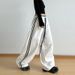 Women's Clothing Autumn Winter New Color Contrast Two Bar Sports Pants Women Straight Loose Casual Workwear Wide Leg Pants Trend_ecoleips.com