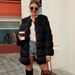 Women's Faux Fox Fur Coat – Luxe Long Winter Coat With Windbreaker Design (Black/Pinkish/Light Gray, S-XXXL)_ecoleips.com