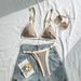 Sexy Color Block Bikini Women's Clothing Swimsuit 2026 American Style Beach Swimming Suit For Vacation Popular Export_ecoleips.com