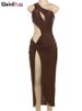 Weird Puss Irregular Knot Dress Women Summer Hollow Waistless Sleeveless High Waist Stretch Midnight Party Coquettish Vestidos_ecoleips.com